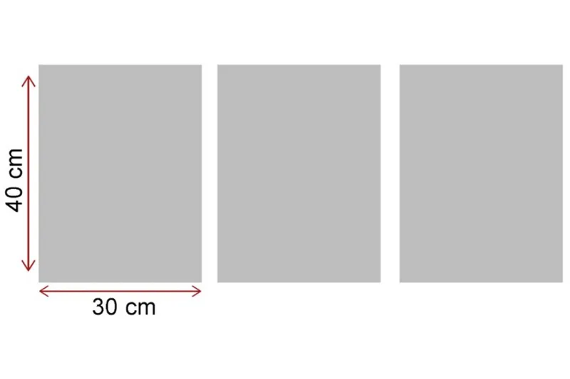 Dekorativt MDF-Maleri 3 Dele - Flerfarvet - Boligtilbehør - Billeder & kunst - Billeder på lærred