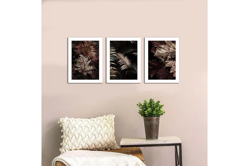 Dekorativt MDF-Maleri 3 Dele - Flerfarvet - Boligtilbehør - Billeder & kunst - Billeder på lærred