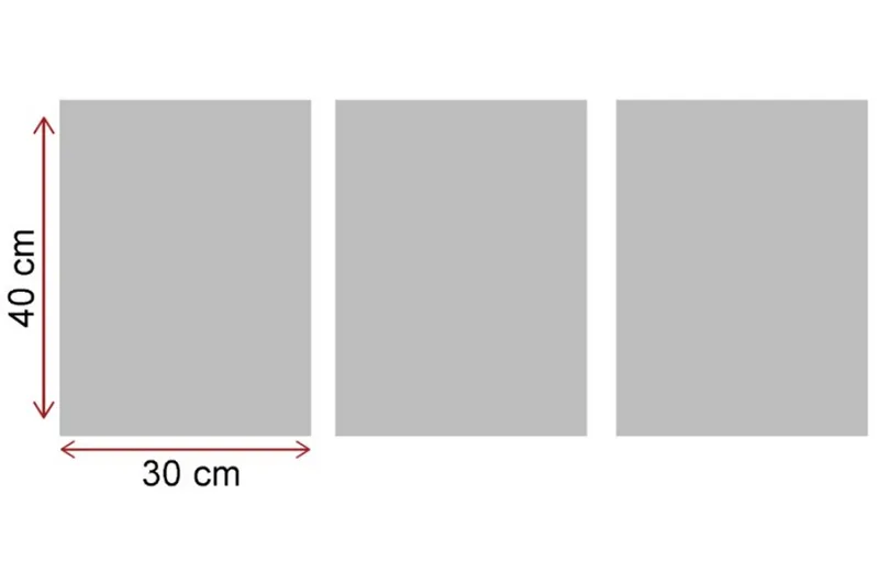 Dekorativt MDF-Maleri 3 Dele - Flerfarvet - Boligtilbehør - Billeder & kunst - Billeder på lærred