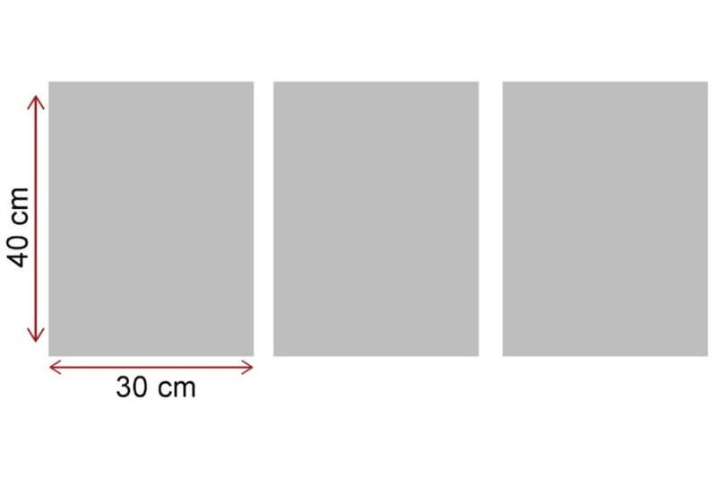 Dekorativt MDF-Maleri 3 Dele - Flerfarvet - Boligtilbehør - Billeder & kunst - Billeder på lærred
