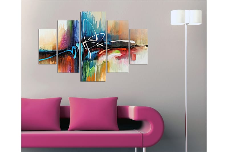Dekorativt MDF-Maleri 5 Dele - Flerfarvet - Boligtilbehør - Billeder & kunst - Billeder på lærred