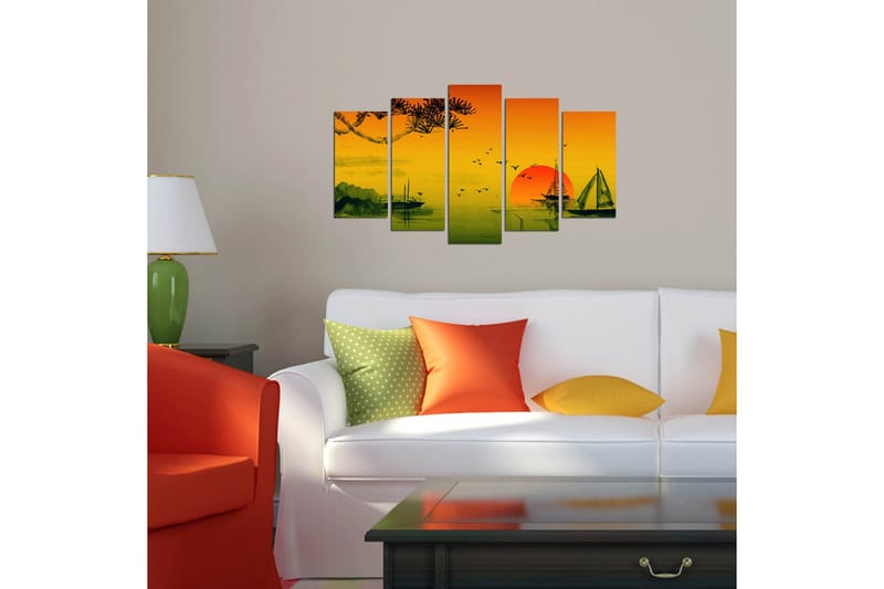 Dekorativt MDF-Maleri 5 Dele - Flerfarvet - Boligtilbehør - Billeder & kunst - Billeder på lærred