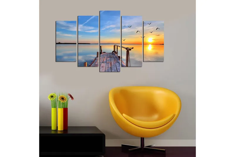 Dekorativt MDF-Maleri 5 Dele - Flerfarvet - Boligtilbehør - Billeder & kunst - Billeder på lærred