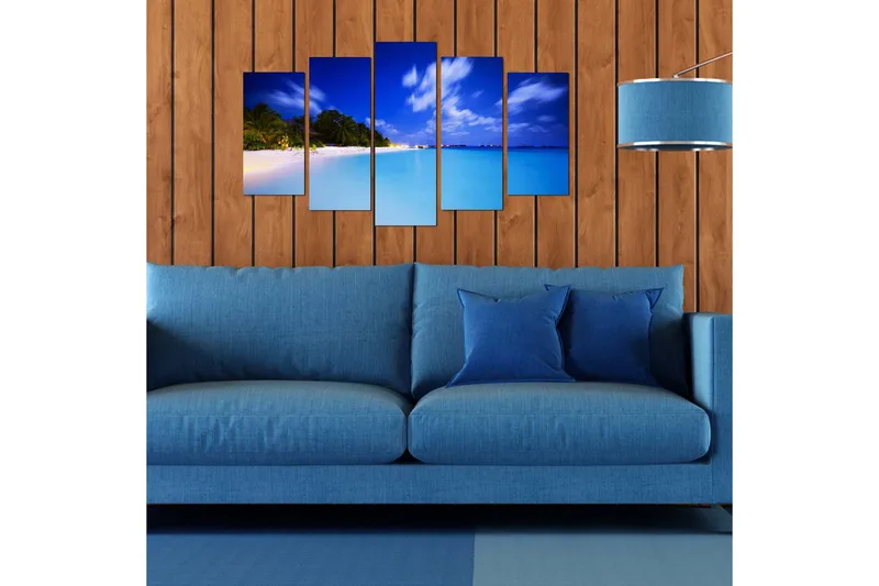 Dekorativt MDF-Maleri 5 Dele - Flerfarvet - Boligtilbehør - Billeder & kunst - Billeder på lærred