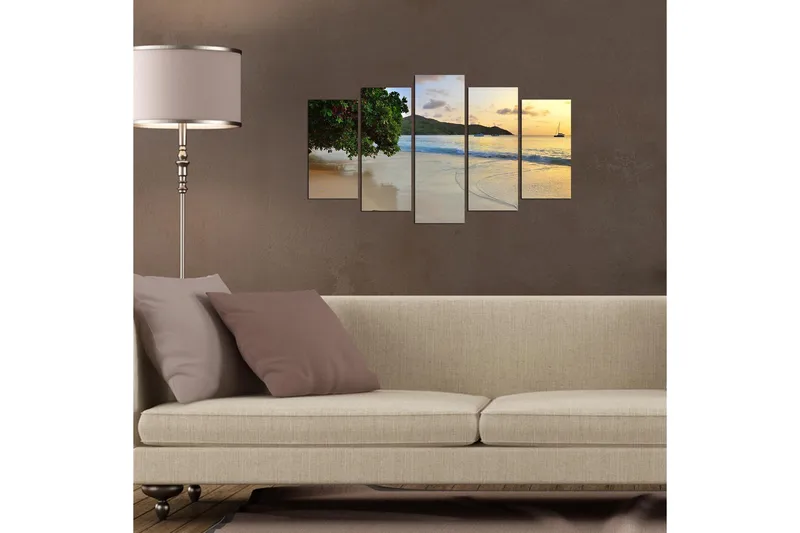 Dekorativt MDF-Maleri 5 Dele - Flerfarvet - Boligtilbehør - Billeder & kunst - Billeder på lærred