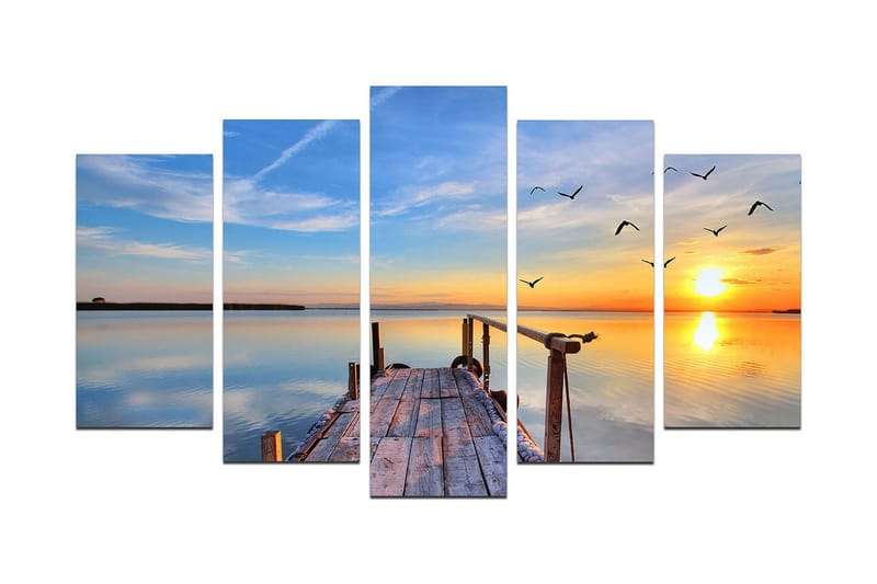 Dekorativt MDF-Maleri 5 Dele - Flerfarvet - Boligtilbehør - Billeder & kunst - Billeder på lærred