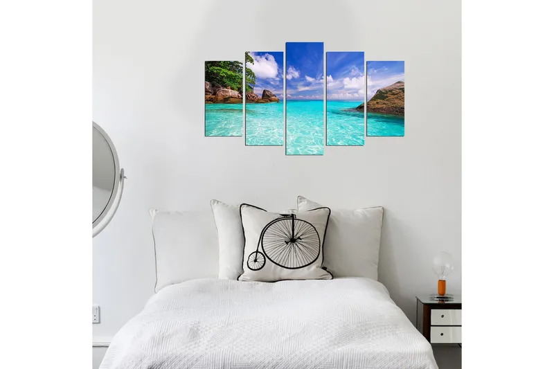 Dekorativt MDF-Maleri 5 Dele - Flerfarvet - Boligtilbehør - Billeder & kunst - Billeder på lærred