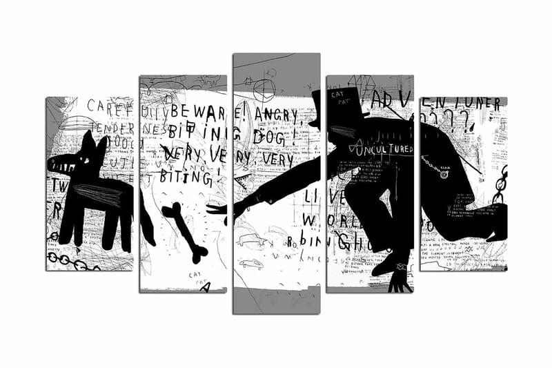 Dekorativt MDF-Maleri 5 Dele - Flerfarvet - Boligtilbehør - Billeder & kunst - Billeder på lærred