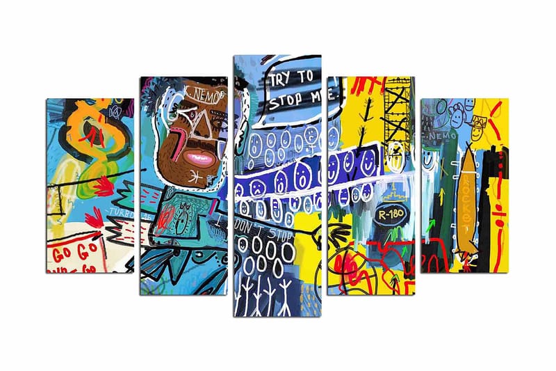 Dekorativt MDF-Maleri 5 Dele - Flerfarvet - Boligtilbehør - Billeder & kunst - Billeder på lærred