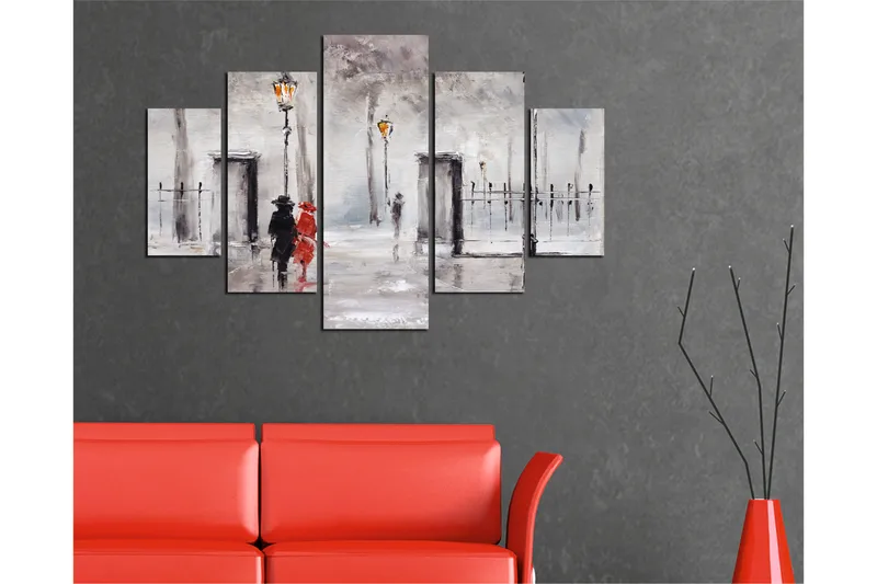 Dekorativt MDF-Maleri 5 Dele - Flerfarvet - Boligtilbehør - Billeder & kunst - Billeder på lærred