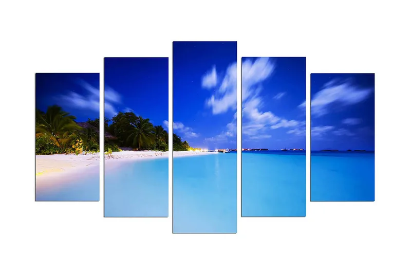 Dekorativt MDF-Maleri 5 Dele - Flerfarvet - Boligtilbehør - Billeder & kunst - Billeder på lærred