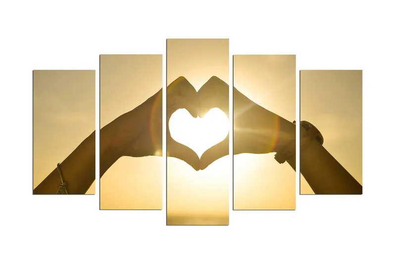 Dekorativt MDF-Maleri 5 Dele, Flerfarvet