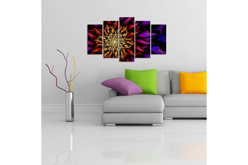 Dekorativt MDF-Maleri 5 Dele - Flerfarvet - Boligtilbehør - Billeder & kunst - Billeder på lærred