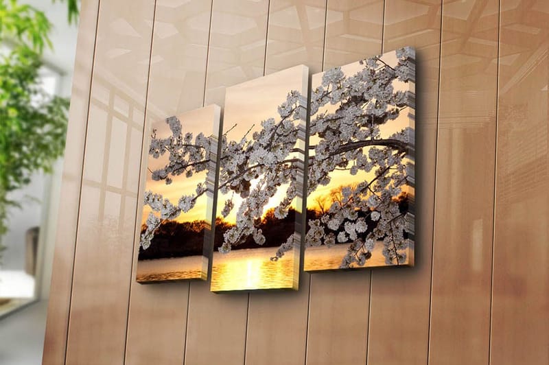 Fototapet 3 stk Flerfarvet - 22x03 cm - Boligtilbehør - Billeder & kunst - Billeder på lærred