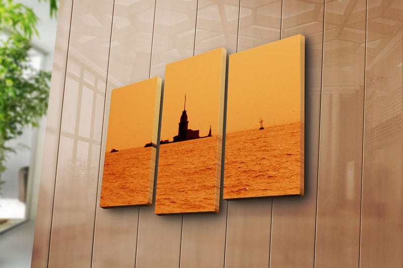 Fototapet 3 stk Flerfarvet - 22x03 cm - Boligtilbehør - Billeder & kunst - Billeder på lærred