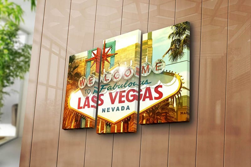 Fototapet 3 stk Flerfarvet - 22x03 cm - Boligtilbehør - Billeder & kunst - Billeder på lærred