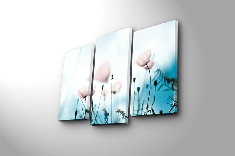Fototapet 3 stk Flerfarvet - 22x03 cm - Boligtilbehør - Billeder & kunst - Billeder på lærred