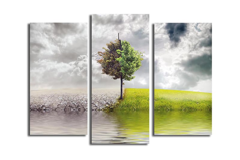 Fototapet 3 stk Flerfarvet - 22x03 cm - Boligtilbehør - Billeder & kunst - Billeder på lærred