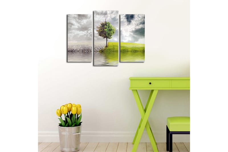 Fototapet 3 stk Flerfarvet - 22x03 cm - Boligtilbehør - Billeder & kunst - Billeder på lærred