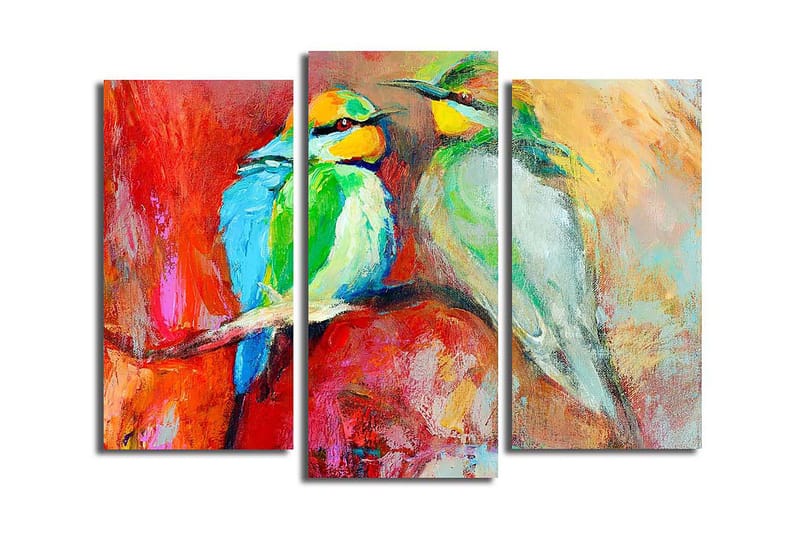 Fototapet 3 stk Flerfarvet - 22x03 cm - Boligtilbehør - Billeder & kunst - Billeder på lærred