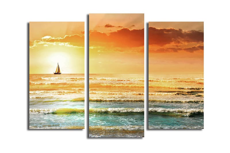 Fototapet 3 stk Flerfarvet - 22x03 cm - Boligtilbehør - Billeder & kunst - Billeder på lærred