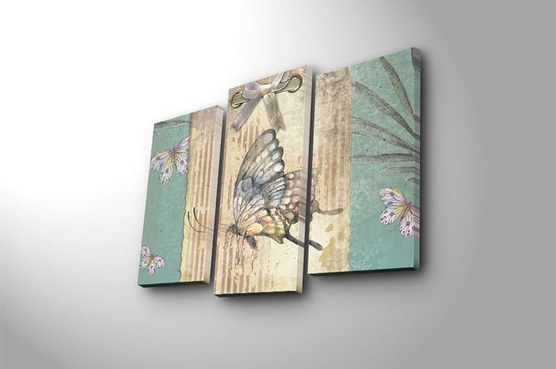 Fototapet 3 stk Flerfarvet - 22x03 cm - Boligtilbehør - Billeder & kunst - Billeder på lærred