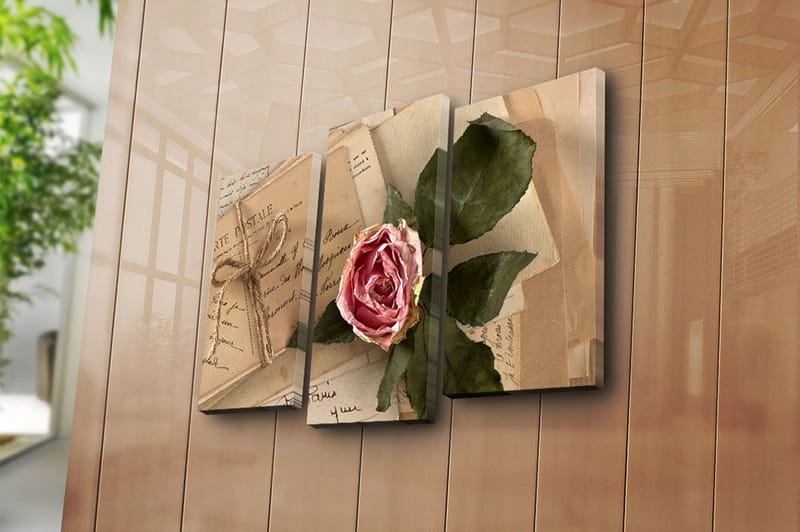 Fototapet 3 stk Flerfarvet - 22x03 cm - Boligtilbehør - Billeder & kunst - Billeder på lærred