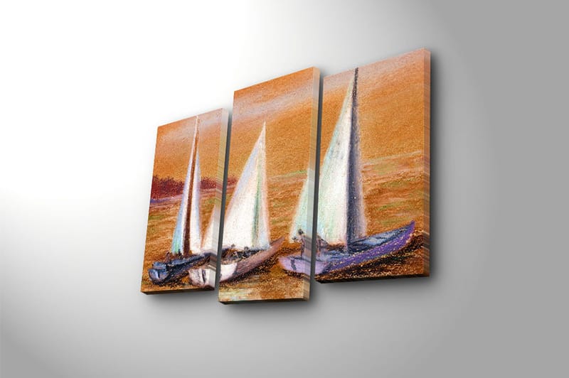 Fototapet 3 stk Flerfarvet - 22x03 cm - Boligtilbehør - Billeder & kunst - Billeder på lærred