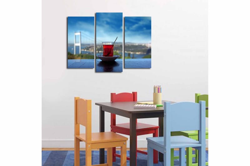 Fototapet 3 stk Flerfarvet - 22x03 cm - Boligtilbehør - Billeder & kunst - Billeder på lærred