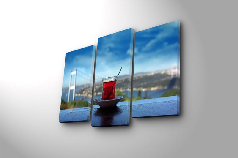 Fototapet 3 stk Flerfarvet - 22x03 cm - Boligtilbehør - Billeder & kunst - Billeder på lærred