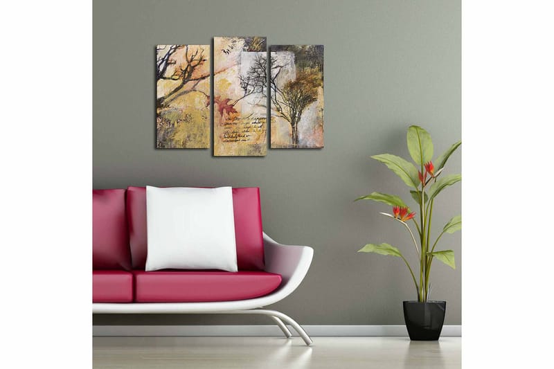 Fototapet 3 stk Flerfarvet - 22x03 cm - Boligtilbehør - Billeder & kunst - Billeder på lærred