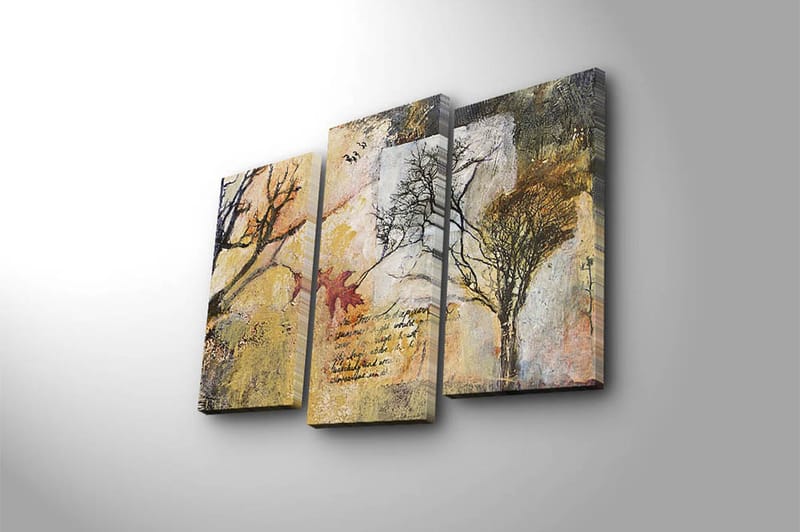Fototapet 3 stk Flerfarvet - 22x03 cm - Boligtilbehør - Billeder & kunst - Billeder på lærred