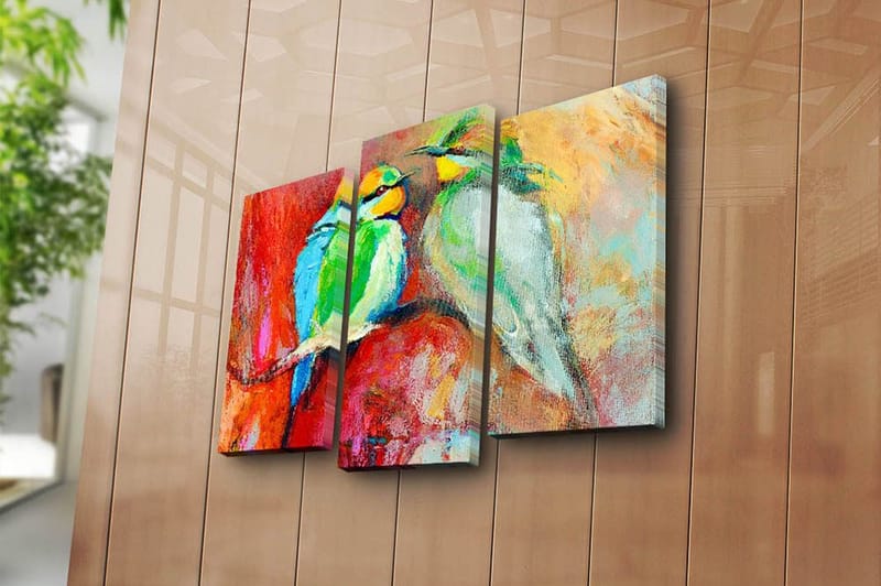 Fototapet 3 stk Flerfarvet - 22x03 cm - Boligtilbehør - Billeder & kunst - Billeder på lærred