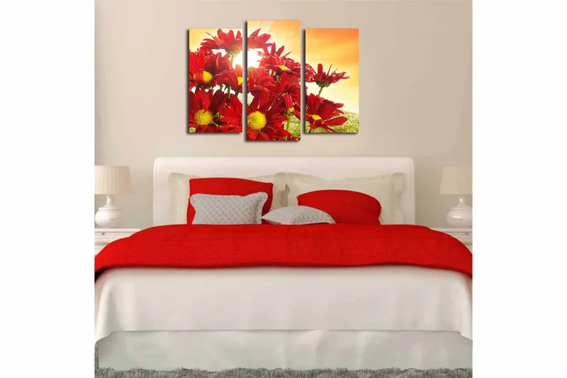 Fototapet 3 stk Flerfarvet - 22x03 cm - Boligtilbehør - Billeder & kunst - Billeder på lærred