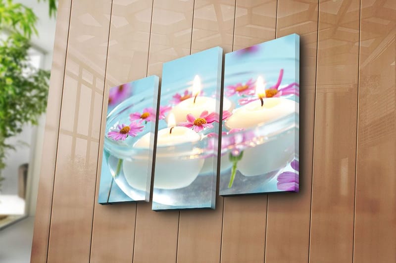 Fototapet 3 stk Flerfarvet - 22x03 cm - Boligtilbehør - Billeder & kunst - Billeder på lærred