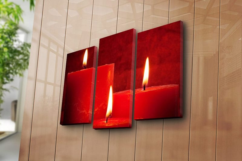 Fototapet 3 stk Flerfarvet - 22x03 cm - Boligtilbehør - Billeder & kunst - Billeder på lærred