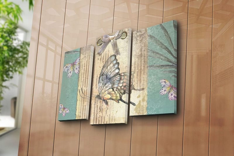 Fototapet 3 stk Flerfarvet - 22x03 cm - Boligtilbehør - Billeder & kunst - Billeder på lærred