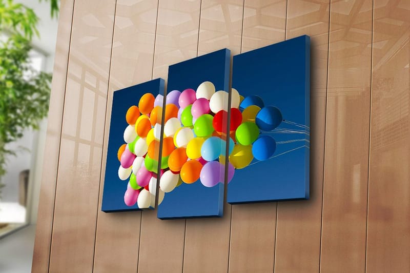 Fototapet 3 stk Flerfarvet - 22x03 cm - Boligtilbehør - Billeder & kunst - Billeder på lærred