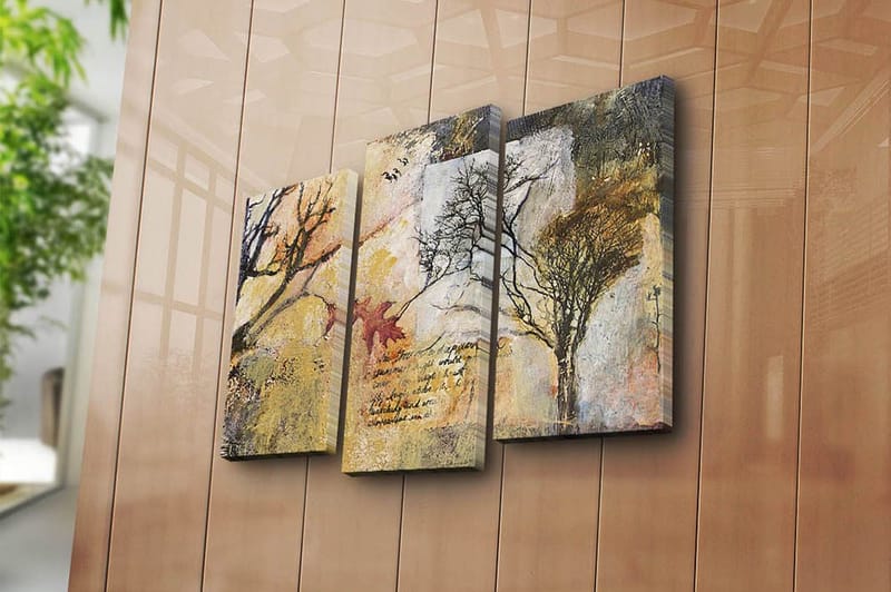 Fototapet 3 stk Flerfarvet - 22x03 cm - Boligtilbehør - Billeder & kunst - Billeder på lærred