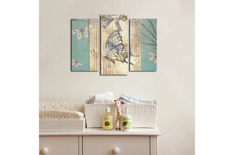 Fototapet 3 stk Flerfarvet - 22x03 cm - Boligtilbehør - Billeder & kunst - Billeder på lærred