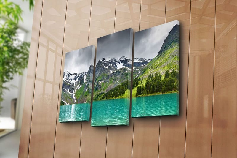 Fototapet 3 stk Flerfarvet - 22x03 cm - Boligtilbehør - Billeder & kunst - Billeder på lærred