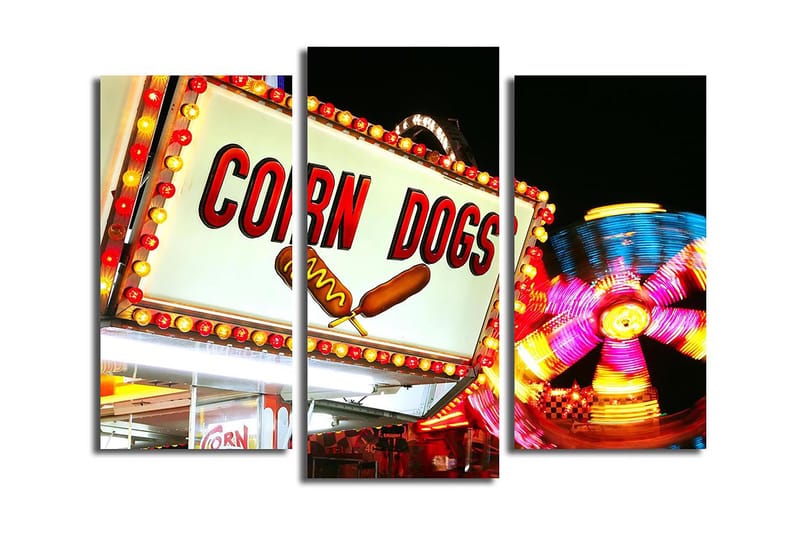 Fototapet 3 stk Flerfarvet, 22x03 cm