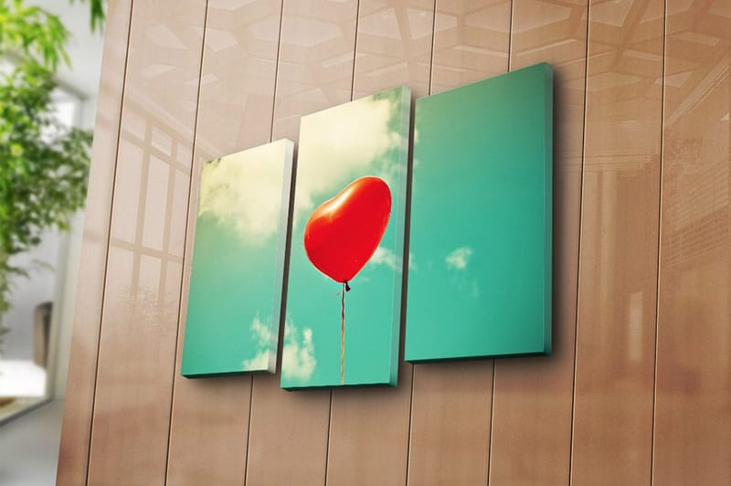 Fototapet 3 stk Flerfarvet - 22x03 cm - Boligtilbehør - Billeder & kunst - Billeder på lærred