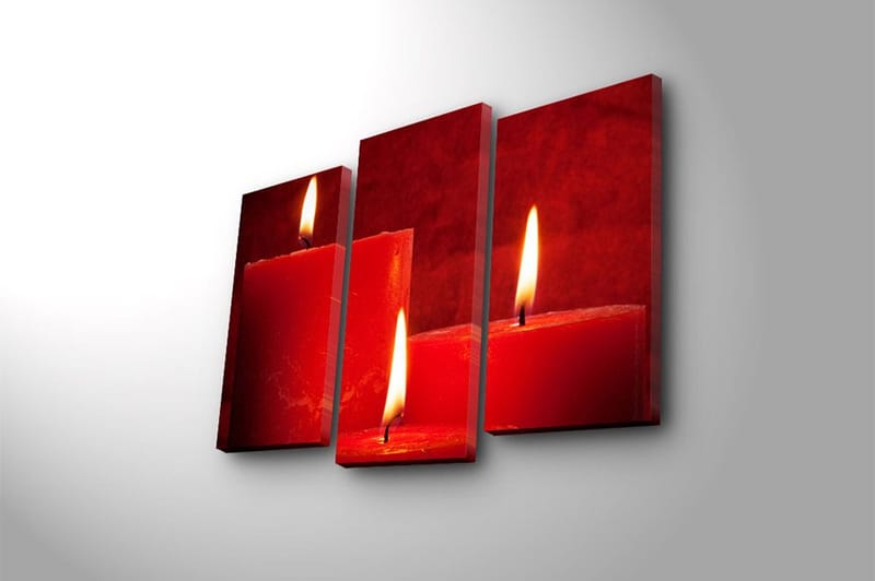 Fototapet 3 stk Flerfarvet - 22x03 cm - Boligtilbehør - Billeder & kunst - Billeder på lærred