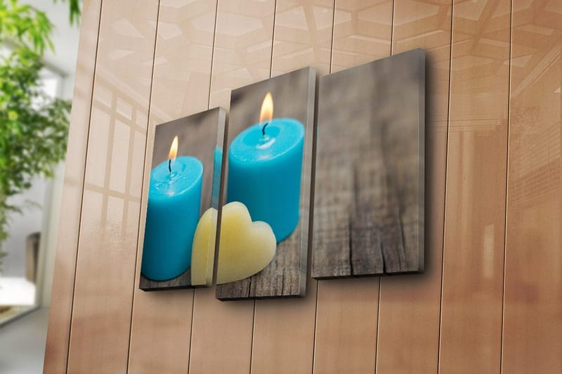 Fototapet 3 stk Flerfarvet - 22x03 cm - Boligtilbehør - Billeder & kunst - Billeder på lærred