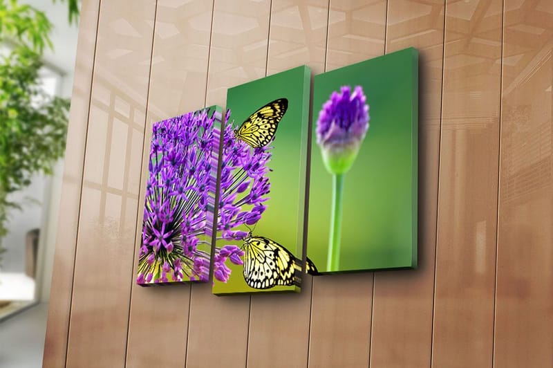 Fototapet 3 stk Flerfarvet - 22x03 cm - Boligtilbehør - Billeder & kunst - Billeder på lærred