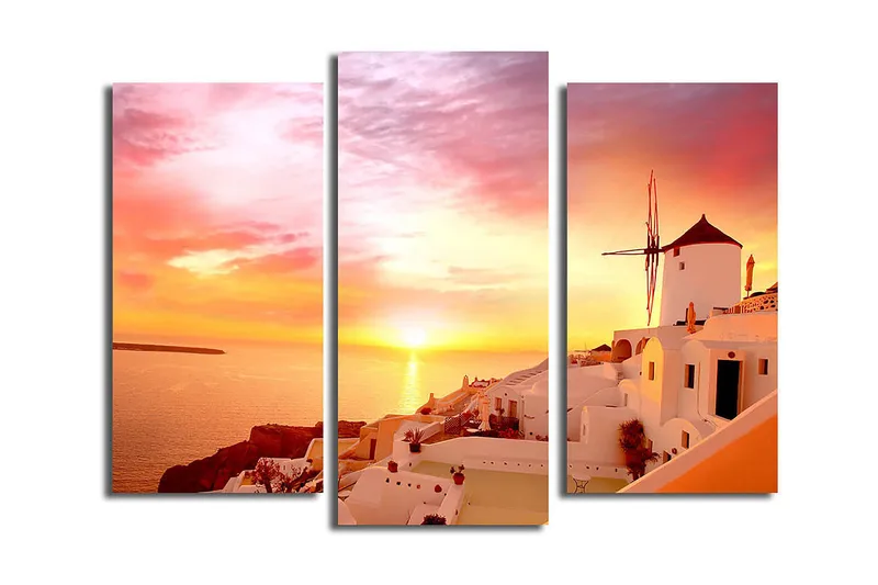 Fototapet 3 stk Flerfarvet, 22x03 cm