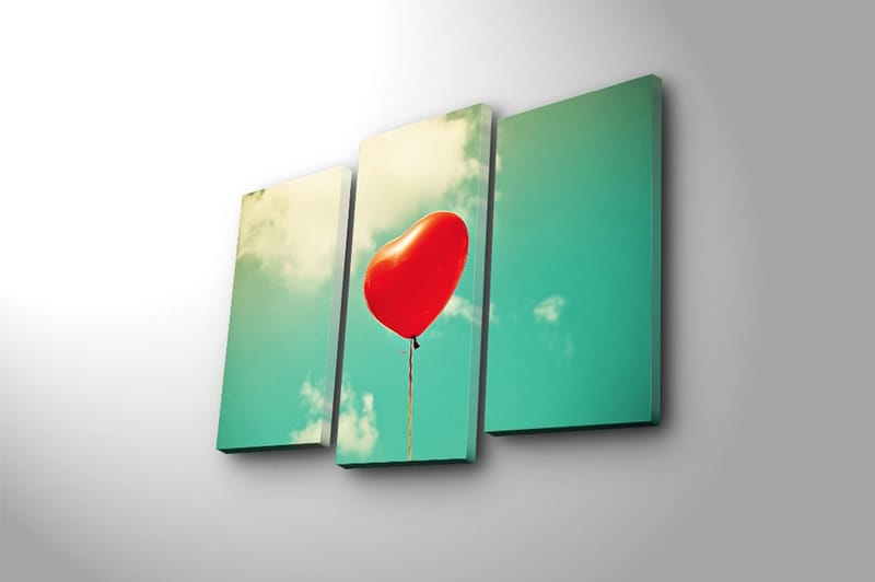 Fototapet 3 stk Flerfarvet - 22x03 cm - Boligtilbehør - Billeder & kunst - Billeder på lærred