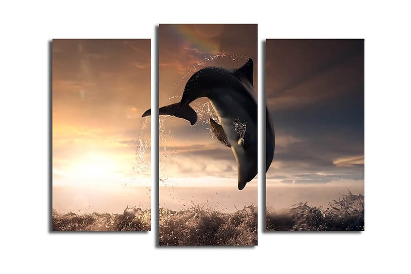 Fototapet 3 stk Flerfarvet, 22x03 cm