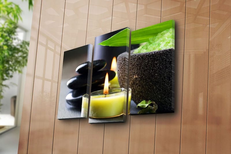 Fototapet 3 stk Flerfarvet - 22x03 cm - Boligtilbehør - Billeder & kunst - Billeder på lærred